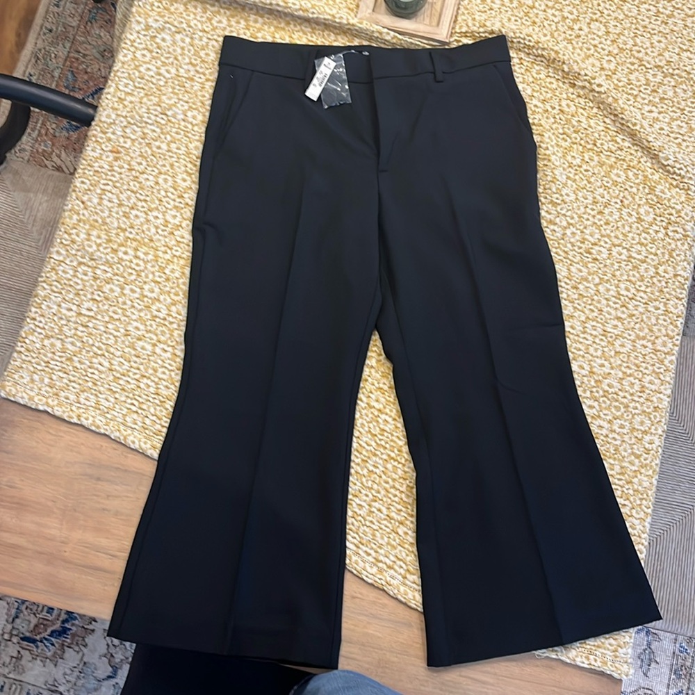 Madewell petite kick out crop pants in wool blend